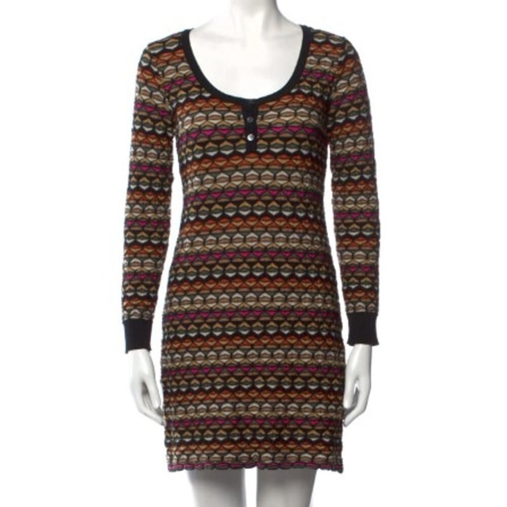 M by Missoni Patterned Long Sleeve Sweater Dress Sz. S